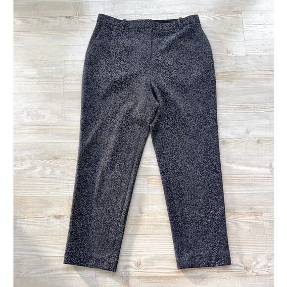 Talbots Pants - Talbots Speckled Knit Tailored Wool Blend Cropped Trouser |‎ Navy Size 10